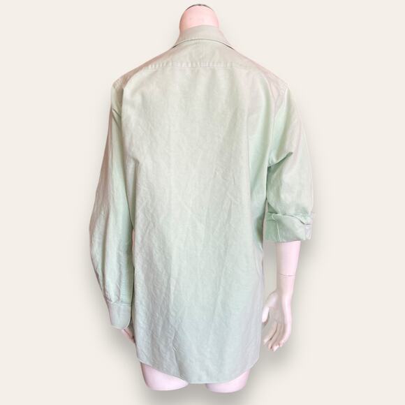 Proper cloth light green chambray button-down men’s large ( ladies XL) - Picture 3 of 7